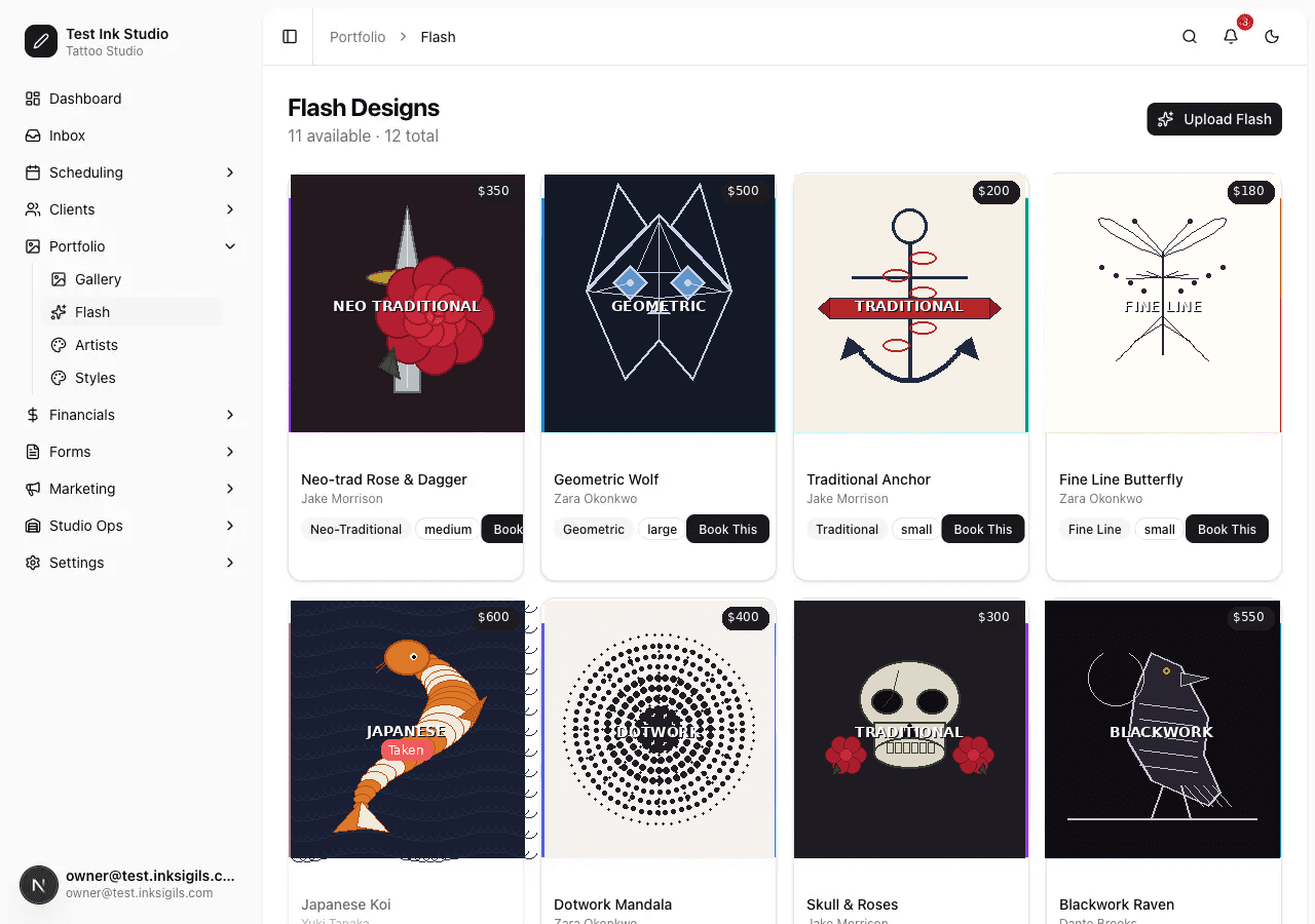 Portfolio & Flash screenshot